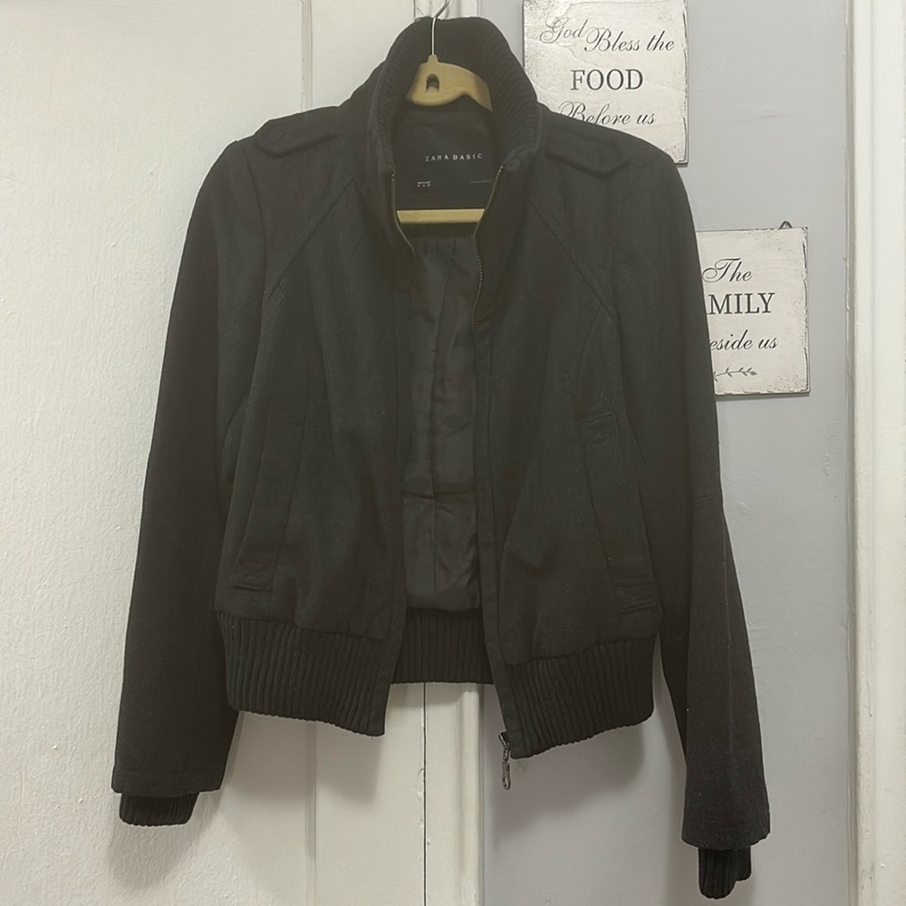 Dark gray Zara bomber for sale